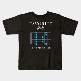 Favorite Scale Minor Pentatonic Dark Theme Kids T-Shirt